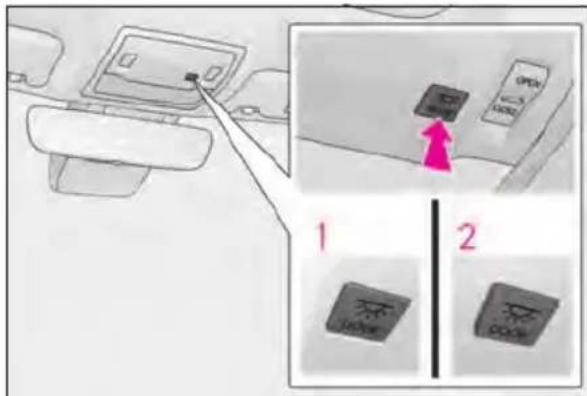 Diagram showing a device with labeled buttons and an arrow pointing to a key, with two labeled buttons below.