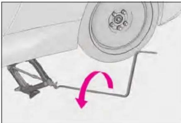LEXUS RC 350 AWD (2019) - Installing the spare tire - 4