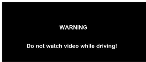 WARNING Do not watch video while driving!