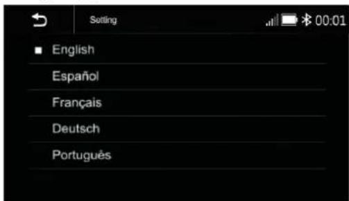 Setting English Español Français Deutsch Português