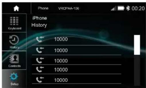 Phone VRCPAA-106 iPhone History Keyboard History Contacts Setup 10000 10000 10000 10000 10000 10000