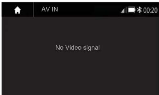 AV IN No Video signal