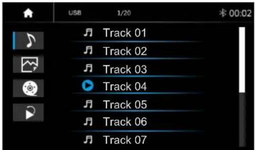 USB 1/20 Track 01 Track 02 Track 03 Track 04 Track 05 Track 06 Track 07