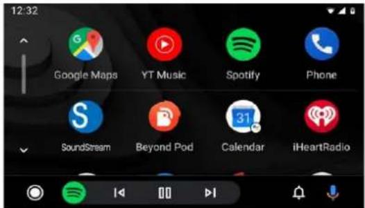 12:32 Google Maps YT Music Spotify Phone SoundStream Beyond Pod Calendar iHeartRadio