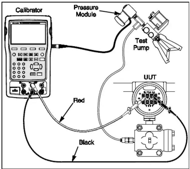 Calibrator Pressure Module Test Pump Red UUT Black