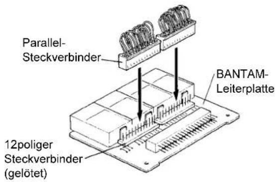 Parallel- Steckverbinder BANTAM- Leiterplatte 12poliger Steckverbinder (gelötet)