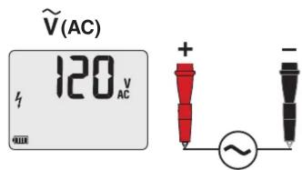 Ṽ(AC) 120 V AC + - ~