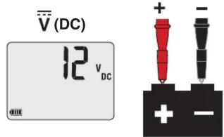 V̅ (DC) 12 V̅ DC + - + -