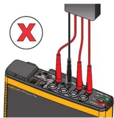 Diagram showing a multimeter connected to a battery with red and black wires, marked with a red 'X' symbol indicating failure or invalid.