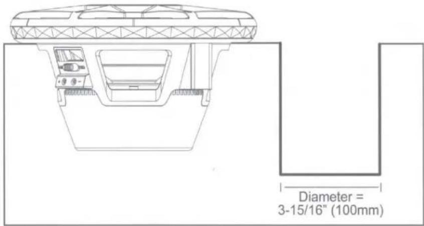 Diameter = 3-15/16" (100mm)