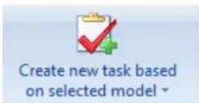 Create new task based on selected model