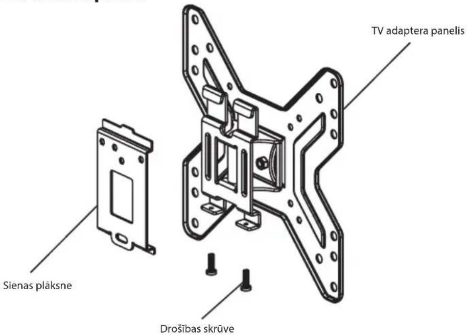 Sienas pläksne Drošības skrūve TV adaptera panelis