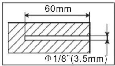 60mm Φ1/8"(3.5mm)