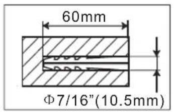 60mm Φ7/16"(10.5mm)