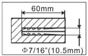 60mm Φ7/16"(10.5mm)