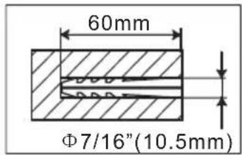 60mm Φ7/16"(10.5mm)