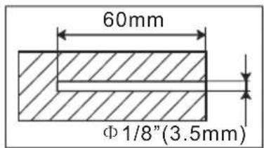 60mm Φ1/8"(3.5mm)