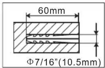 60mm Φ7/16"(10.5mm)