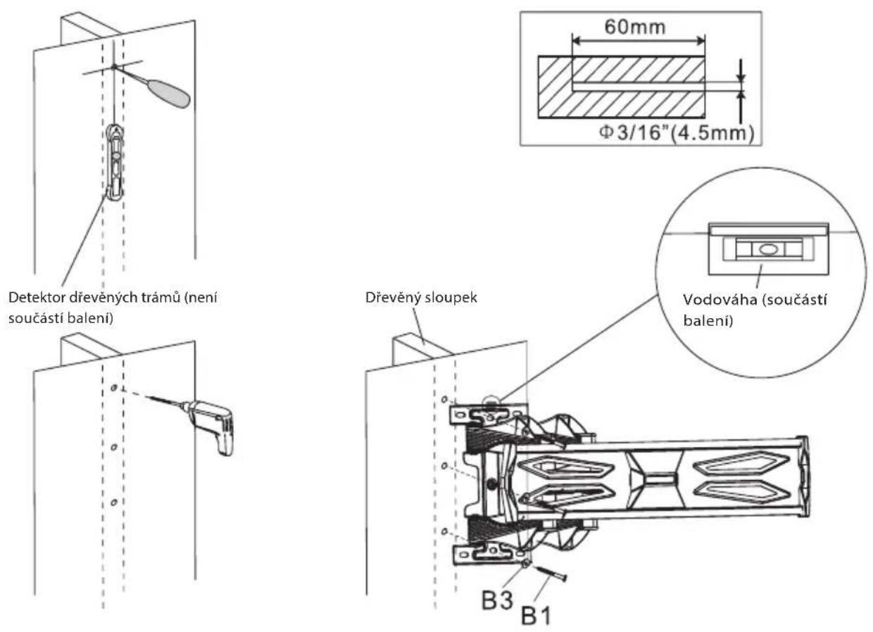ECG LD 326001 - 1B – Montáž do dřevěné příčky - 1