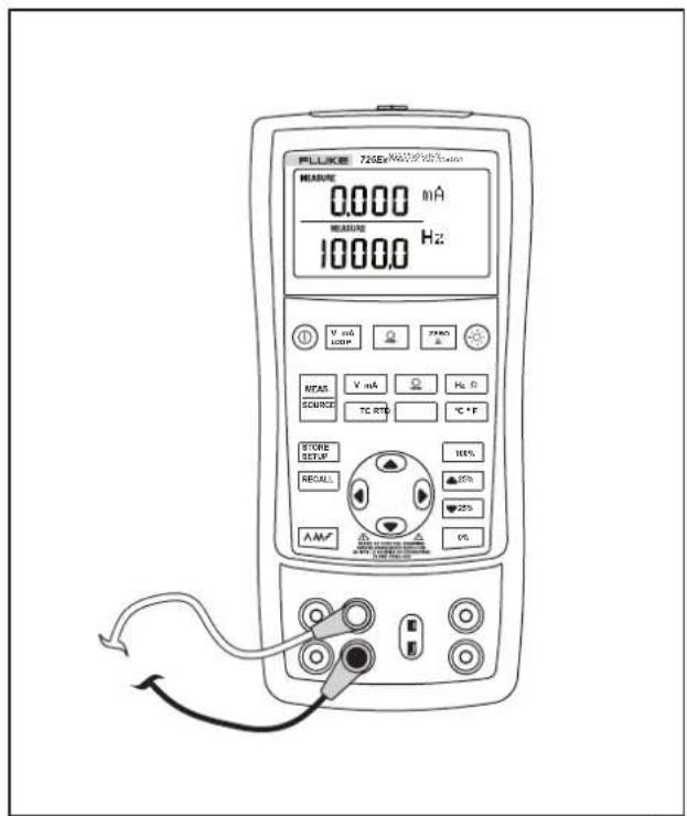 FLLIKE 720Ex MEASURE 0.000 mA MEASURE 1000.0 Hz V mA LOOM PTAG NTAS SOURCE V mA TC RTB Hz Hz °C·F STORE SETUP RECALL 165% 35% 25% A.M. 0%