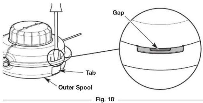 Gap Tab Outer Spool Fig. 18