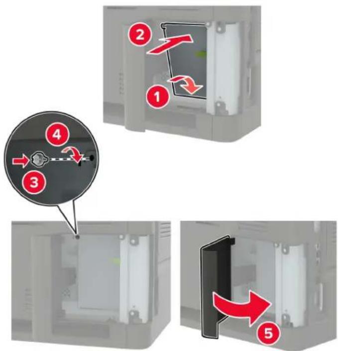 LEXMARK XM7355 - Installieren eines Internal Solutions Port - 8