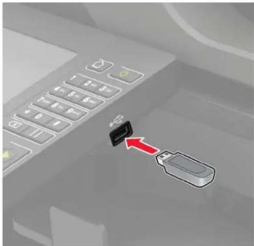 LEXMARK XM7355 - Drucken von einem Flash-Laufwerk - 1