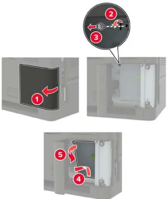 LEXMARK XM7355 - Installieren einer Speicherkarte - 1