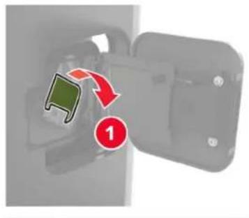 LEXMARK XM7355 - Austauschen der Heftklammerkassette im Heftklammer-/Locher-Finisher - 2