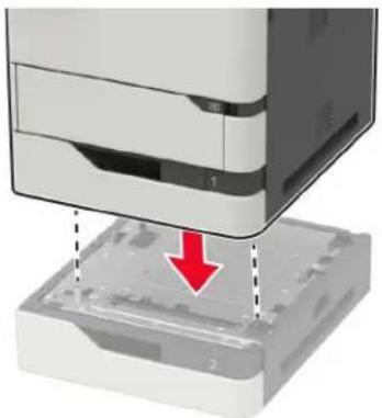 LEXMARK XM7355 - Einsetzen des 550-Blatt-Fachs - 4