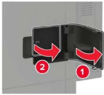 LEXMARK XM7355 - Austauschen der Heftklammerkassette im Heftklammer-/Locher-Finisher - 1