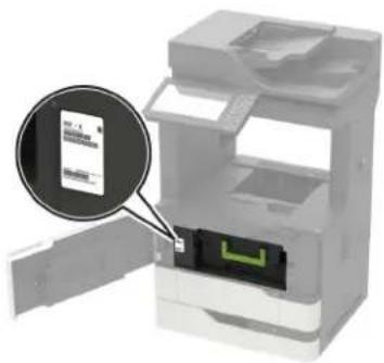 LEXMARK XM7355 - Ermitteln der Seriennummer des Druckers - 2