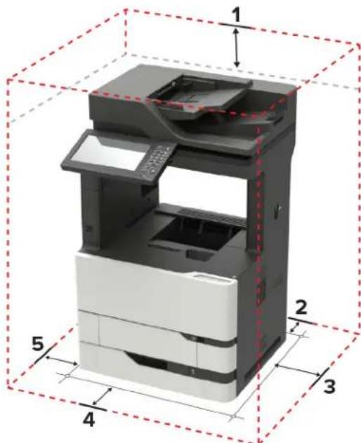 LEXMARK XM7355 - Auswahl eines Druckerstandorts - 1