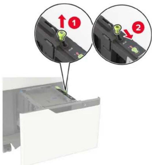 LEXMARK XM7355 - Einlegen von Papier im A5-Format - 1