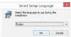 Select Setup Language Select the language to use during the installation: English OK Cancel