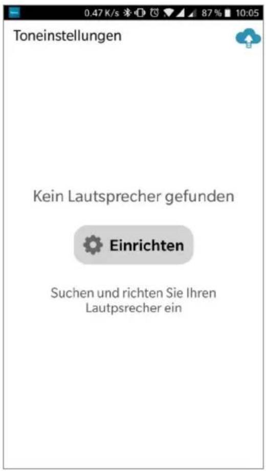 Toneinstellungen Kein Lautsprecher gefunden Einrichten Suchen und richten Sie Ihren Lautsrecher ein