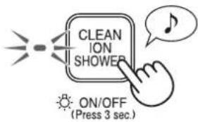 CLEAN ION SHOWER ON/OFF (Press 3 sec.)