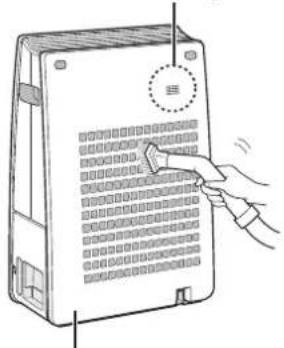 Diagram showing a hand interacting with a device panel with a circular button labeled '3', indicating a button or interface.