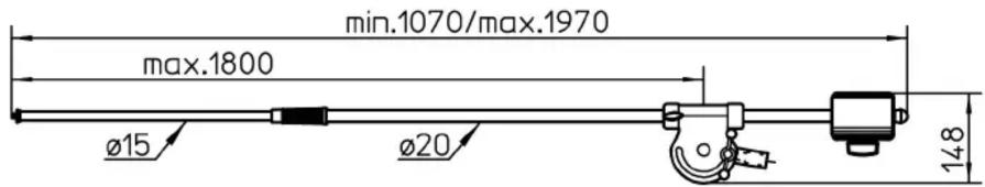 min.1070/max.1970 max.1800 ø15 ø20 148