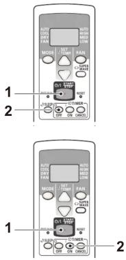 FUJITSU AXGT24FHTC-B - OFF TIMER (stops the air conditioner operation at the set time) - 1