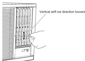 Vertical airfoil direction louvers