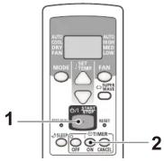 FUJITSU AXGT24FHTC-B - ON TIMER (begins the air conditioner operation at the set time) - 1