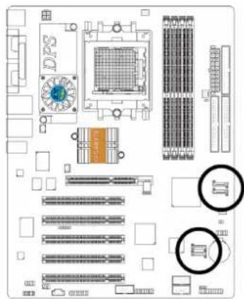 GIGABYTE GA-K8V Ultra-939 - 11) SATA0\_SB / SATA1\_SB (Sil3512 制制御斗 フツカコネクタ) - 1