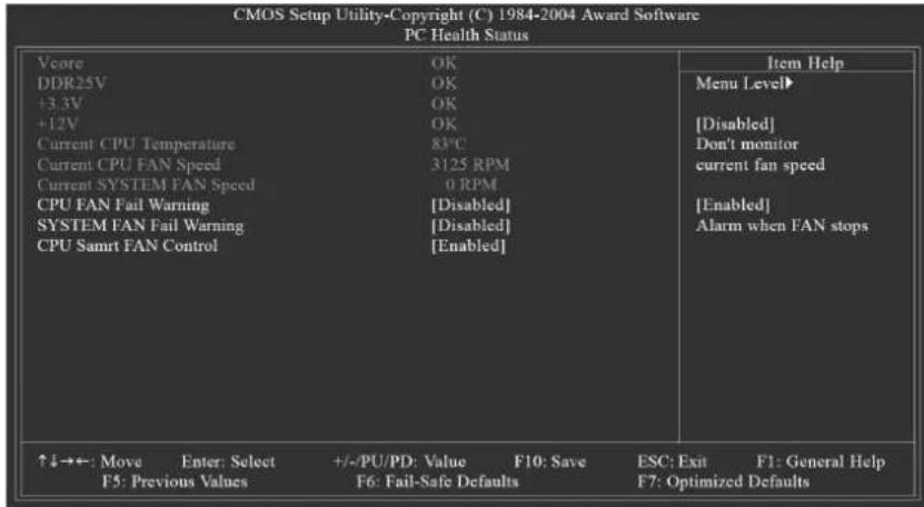 GIGABYTE GA-K8V Ultra-939 - PC Health Status - 1