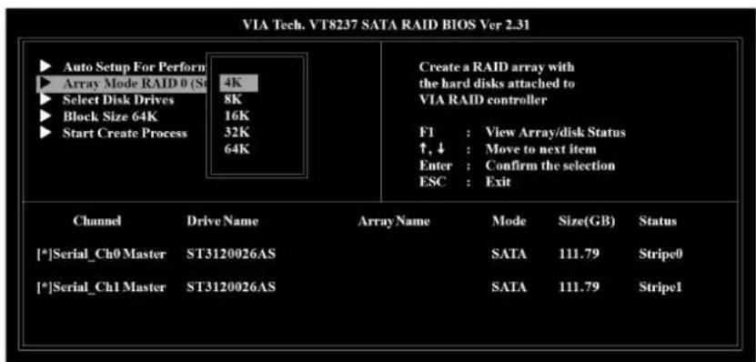 GIGABYTE GA-K8V Ultra-939 - VT8237 (VT8237R) SATA RAID BIOS の設定の設定 - 3
