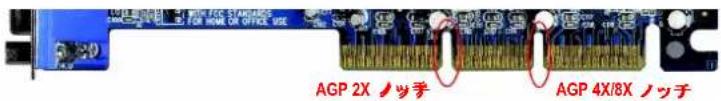 AGP 2X ノッチ AGP 4X/8X ノッチ