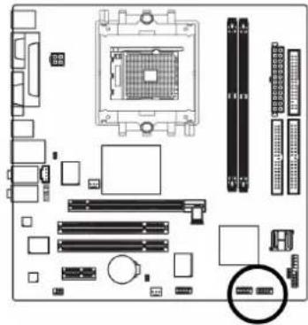 GIGABYTE GA-K8N51GMF - 11) F\_USB1 / F\_USB2 (vorderer USB Anschluss) - 1