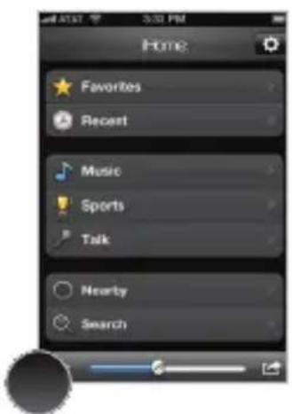 Home Favorites Recent Music Sports Talk Nearby Search