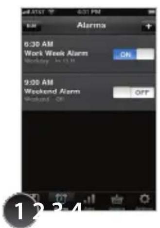 6:30 AM Work Week Alarm Workday - 12:18 9:00 AM Weekend Alarm Weekend - ON OFF 1234