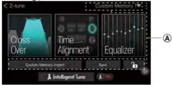 < Z-tune Cross Over Time Alignment Equalizer Custom Memory Import Save Intelligent Tune